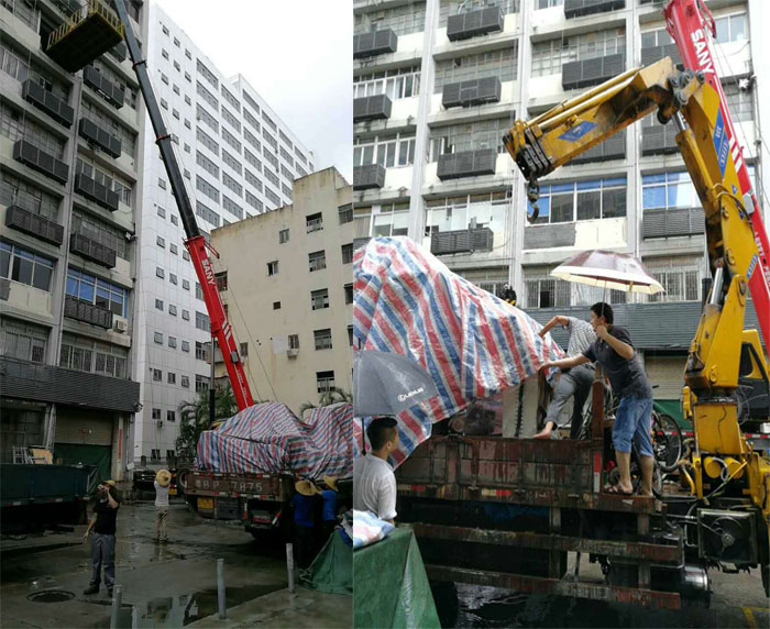 黄港同大型标签印刷机器搬迁